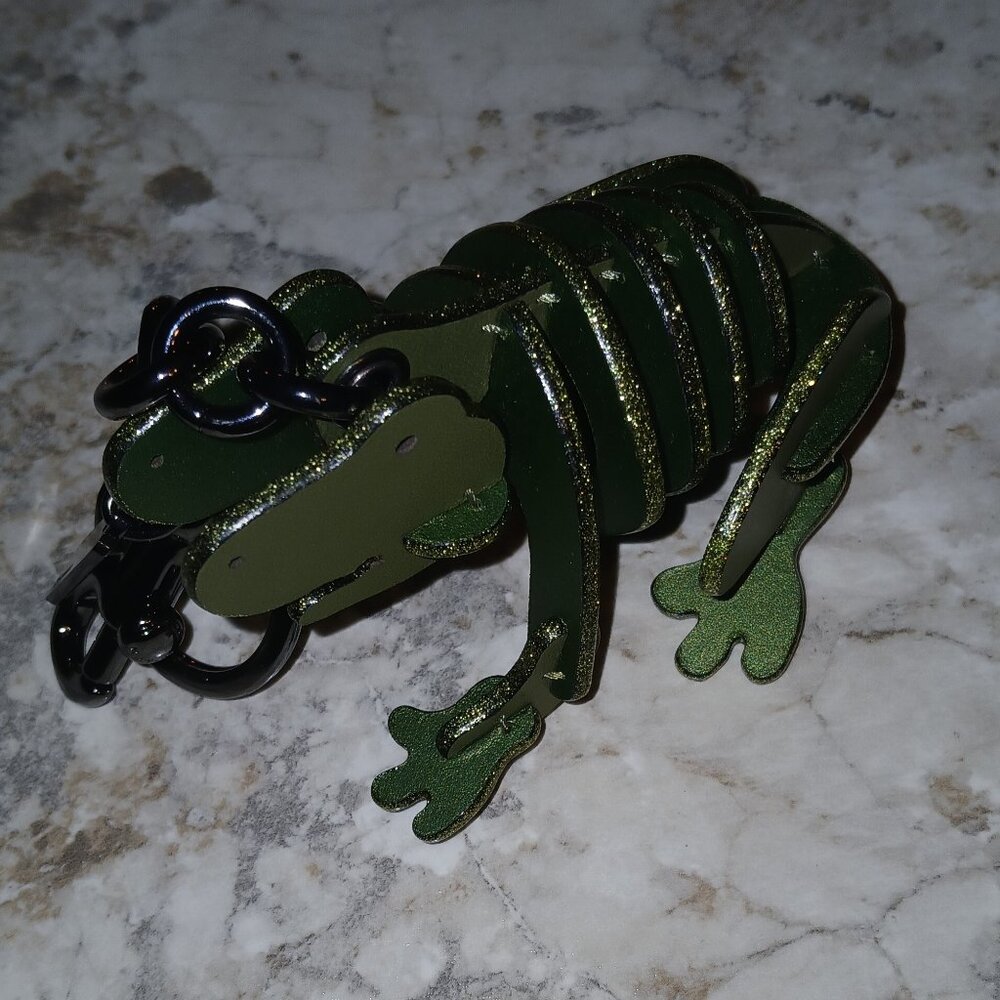 COACH Leather Frog Bag Charm/Key chain